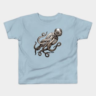 Diver / Squid-1 Kids T-Shirt